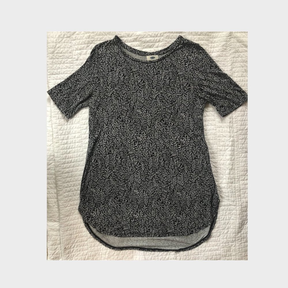 Old Navy Black and White Tunic Top - Picture 4 of 5